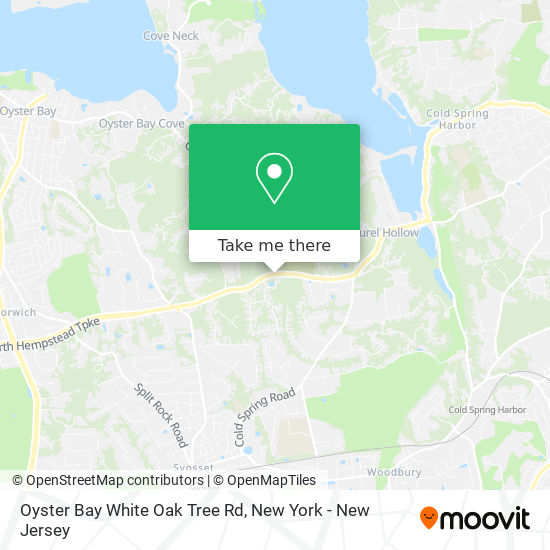 Oyster Bay White Oak Tree Rd map