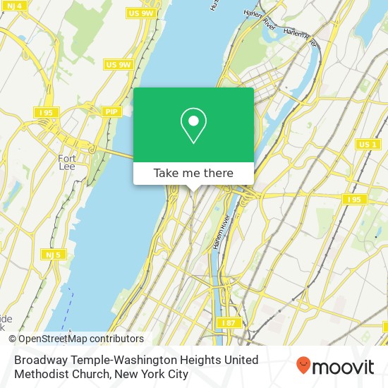 Mapa de Broadway Temple-Washington Heights United Methodist Church