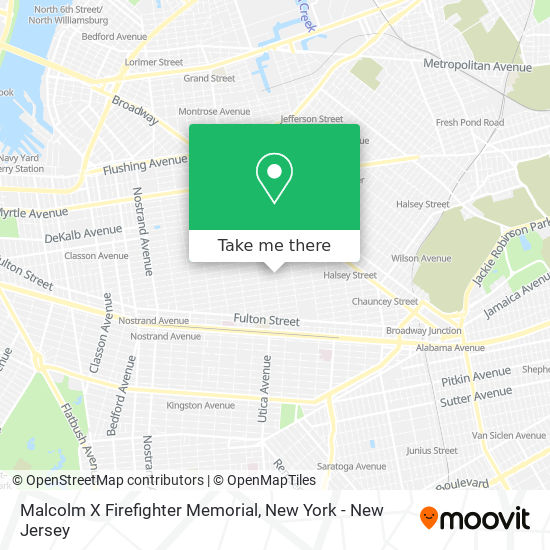 Malcolm X Firefighter Memorial map