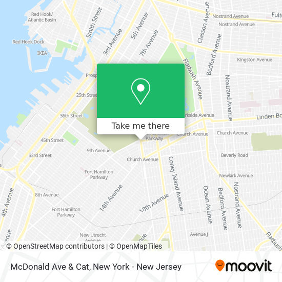 McDonald Ave & Cat map