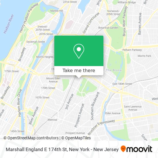 Mapa de Marshall England E 174th St