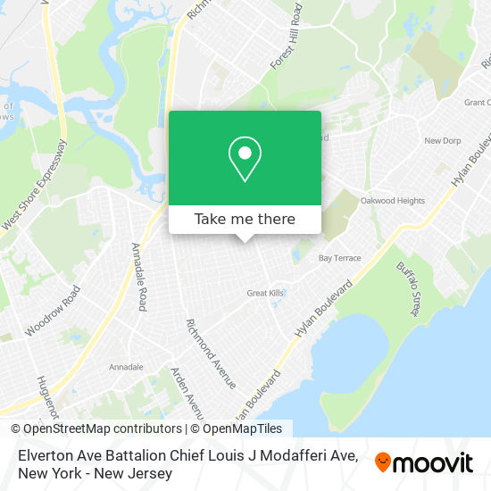 Mapa de Elverton Ave Battalion Chief Louis J Modafferi Ave