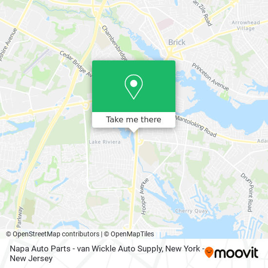 Mapa de Napa Auto Parts - van Wickle Auto Supply