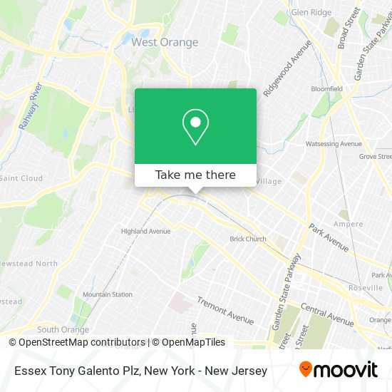 Essex Tony Galento Plz map