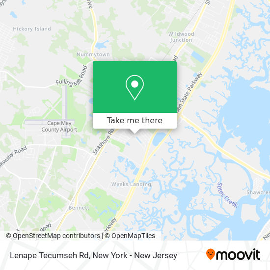 Lenape Tecumseh Rd map