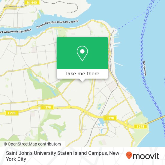 Mapa de Saint John's University Staten Island Campus
