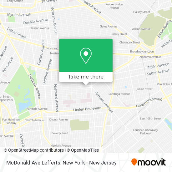 Mapa de McDonald Ave Lefferts