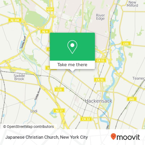 Mapa de Japanese Christian Church