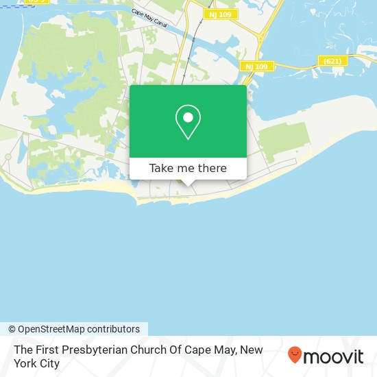 Mapa de The First Presbyterian Church Of Cape May