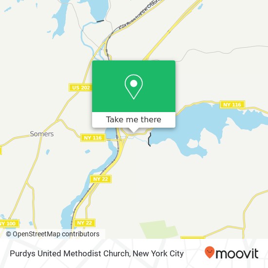Purdys United Methodist Church map