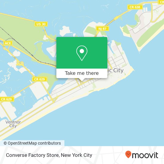 Converse Factory Store map