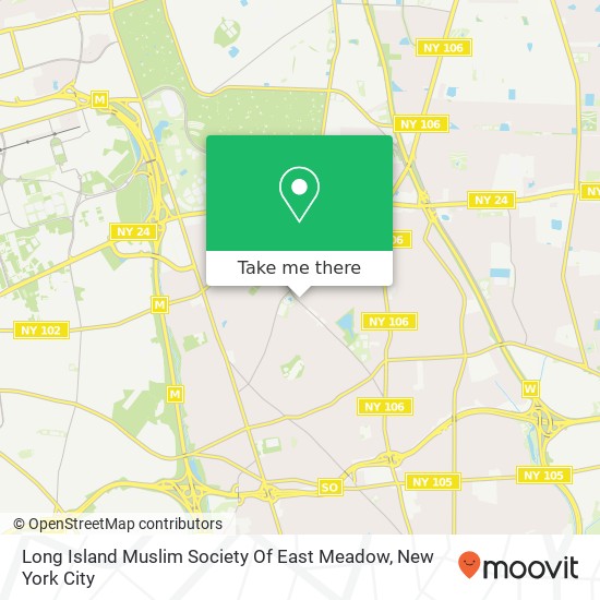 Mapa de Long Island Muslim Society Of East Meadow