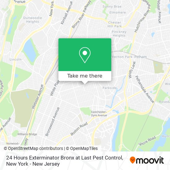 24 Hours Exterminator Bronx at Last Pest Control map