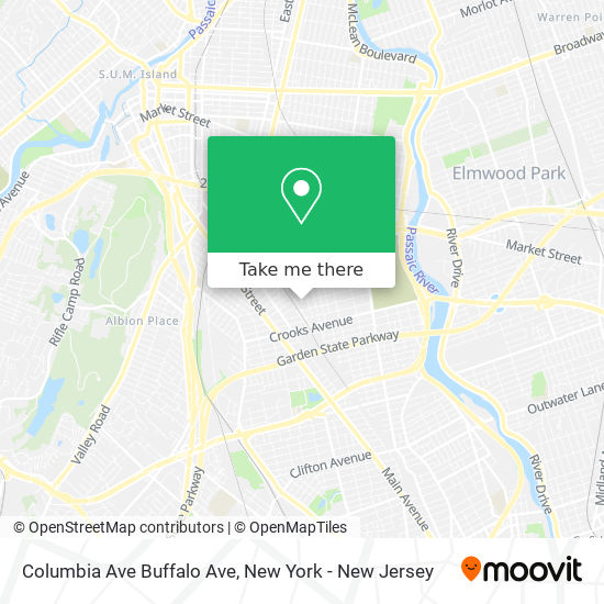 Mapa de Columbia Ave Buffalo Ave