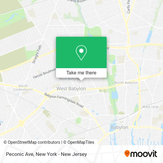 Peconic Ave map