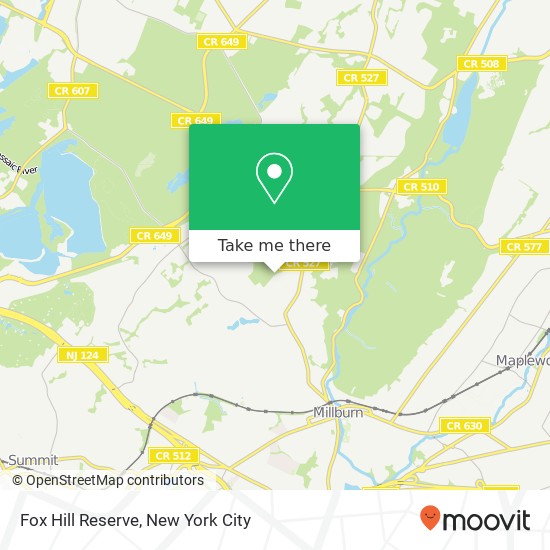 Fox Hill Reserve map