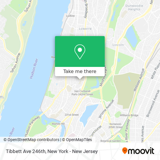 Tibbett Ave 246th map