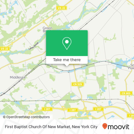 First Baptist Church Of New Market map