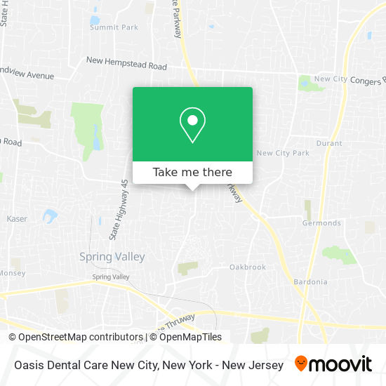 Oasis Dental Care New City map