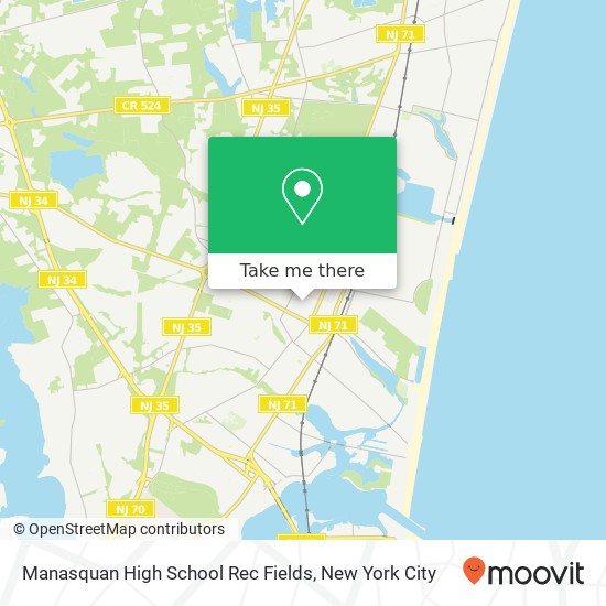 Manasquan High School Rec Fields map