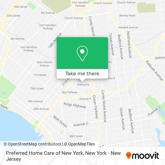 Preferred Home Care of New York map