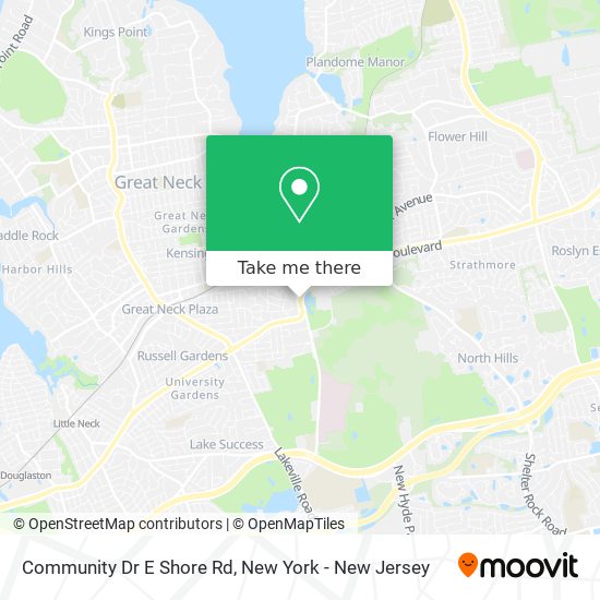 Community Dr E Shore Rd map