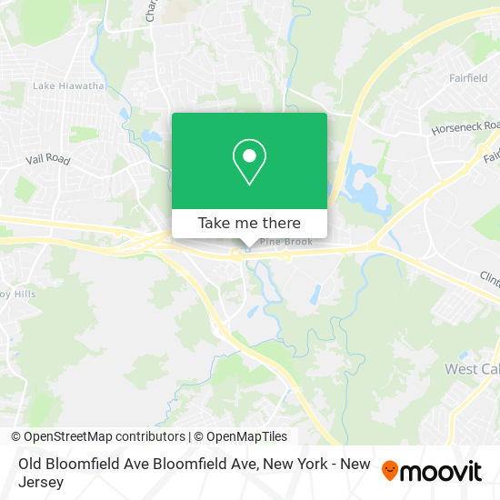 Mapa de Old Bloomfield Ave Bloomfield Ave