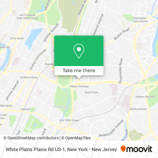 White Plains Plains Rd US-1 map