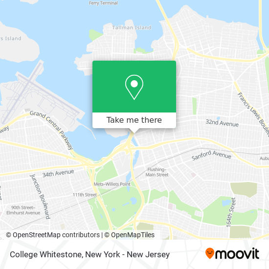 College Whitestone map