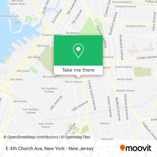 Mapa de E 4th Church Ave