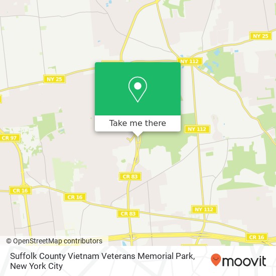 Suffolk County Vietnam Veterans Memorial Park map