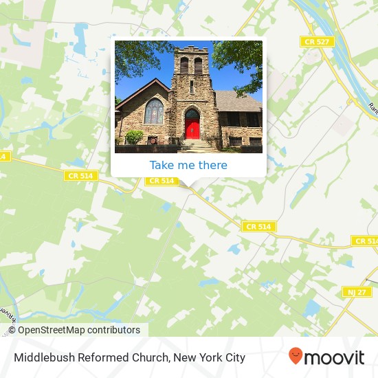 Middlebush Reformed Church map