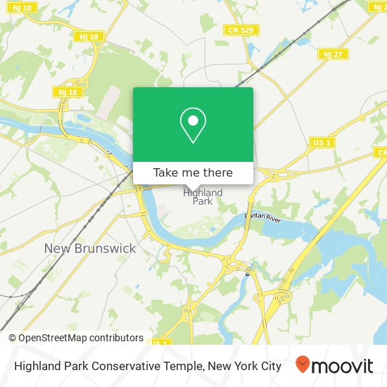 Highland Park Conservative Temple map