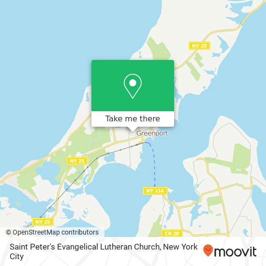 Saint Peter's Evangelical Lutheran Church map