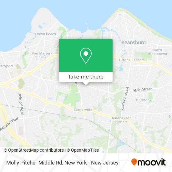 Molly Pitcher Middle Rd map