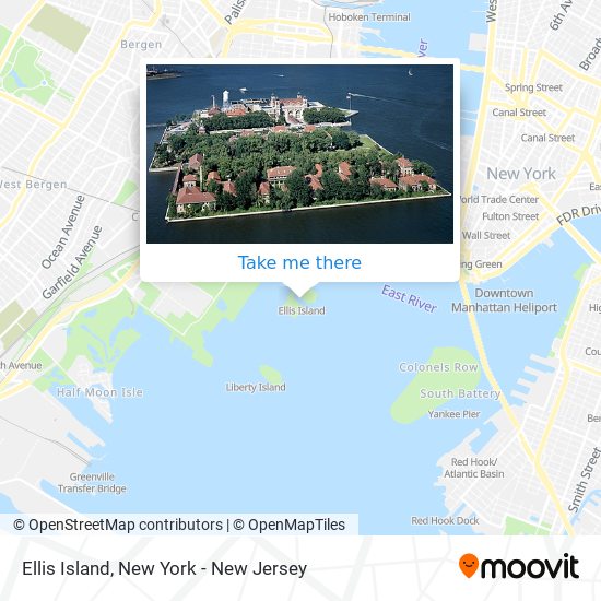 Mapa de Ellis Island