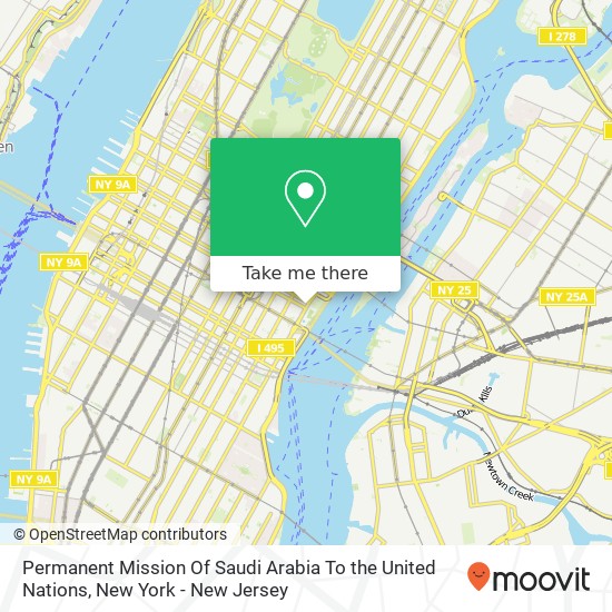 Permanent Mission Of Saudi Arabia To the United Nations map