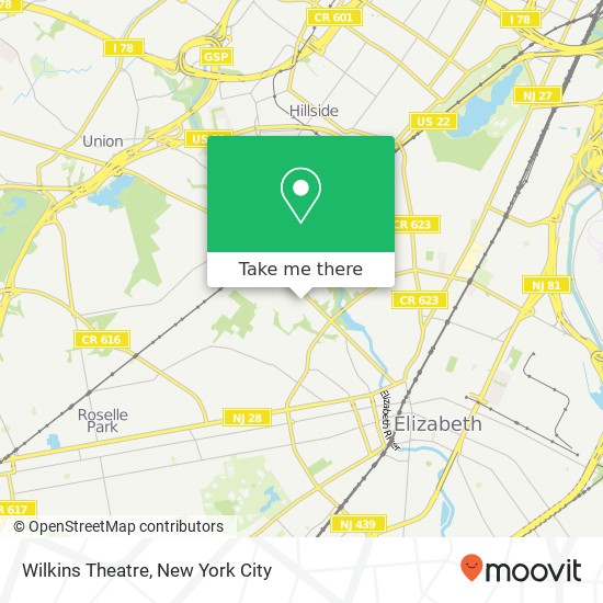Mapa de Wilkins Theatre