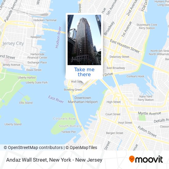 Andaz Wall Street map