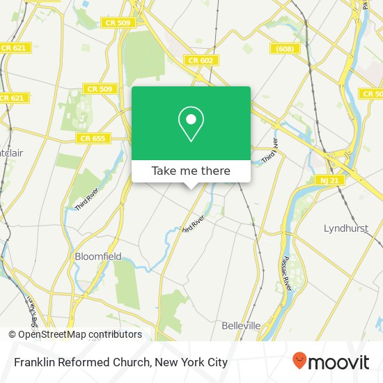 Mapa de Franklin Reformed Church