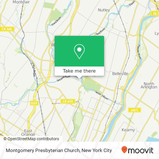 Montgomery Presbyterian Church map