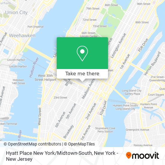 Mapa de Hyatt Place New York / Midtown-South