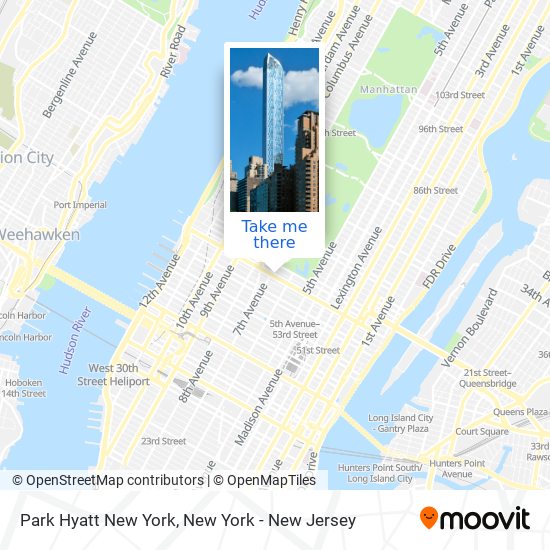 Park Hyatt New York map