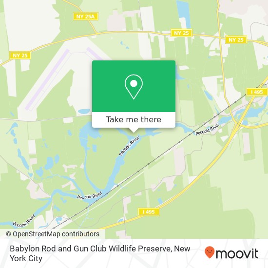 Babylon Rod and Gun Club Wildlife Preserve map