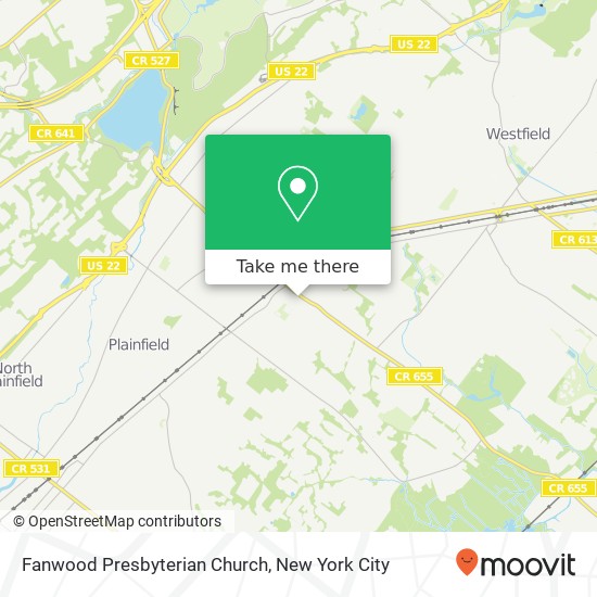 Fanwood Presbyterian Church map