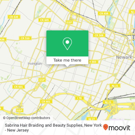 Sabrina Hair Braiding and Beauty Supplies map