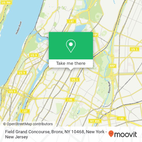 Field Grand Concourse, Bronx, NY 10468 map