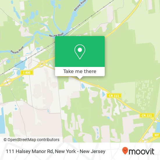 Mapa de 111 Halsey Manor Rd, Manorville, NY 11949