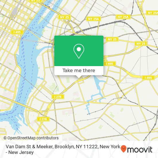 Mapa de Van Dam St & Meeker, Brooklyn, NY 11222