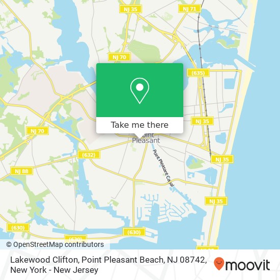 Lakewood Clifton, Point Pleasant Beach, NJ 08742 map